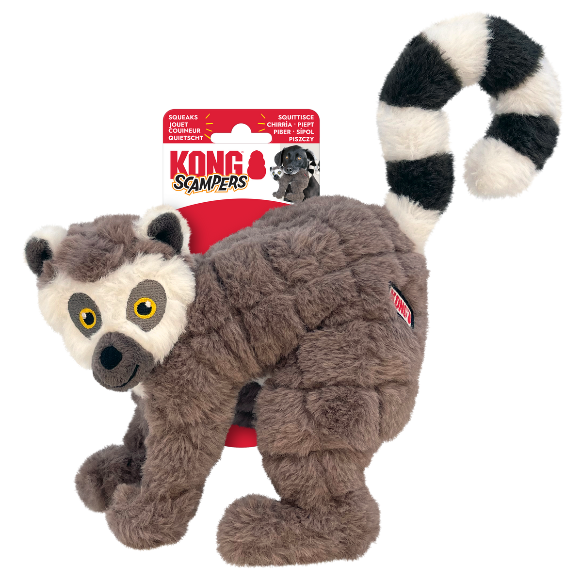 KONG Scampers Lemur Dog Toy Medium
