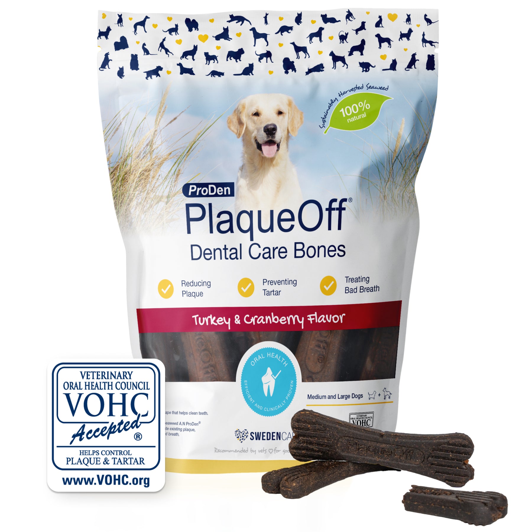 Plaque Off Dental Care Bones Turkey & Cranberry