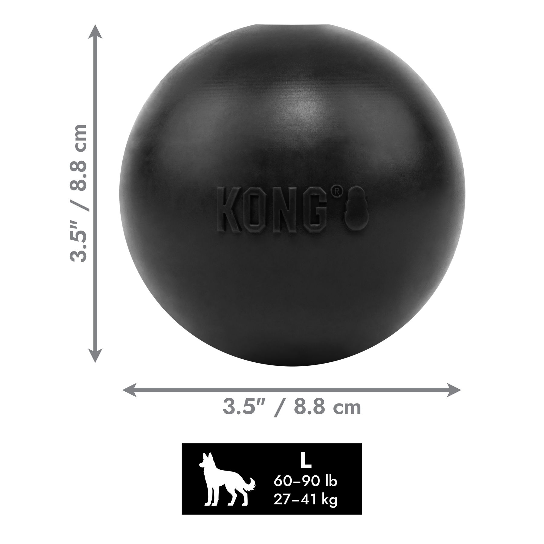 KONG Extreme Ball with Hole Dog Toy Large