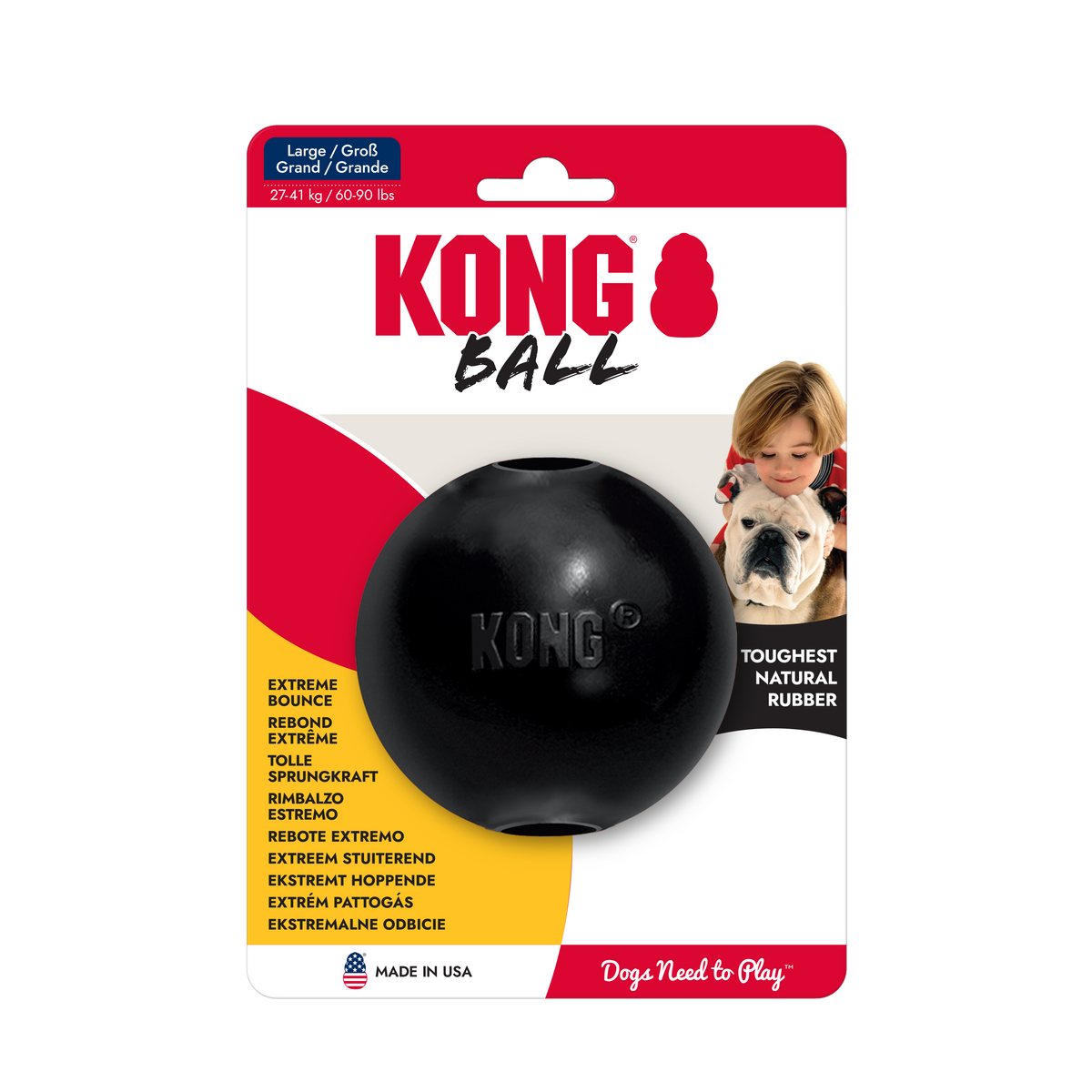 KONG Extreme Ball with Hole Dog Toy Large