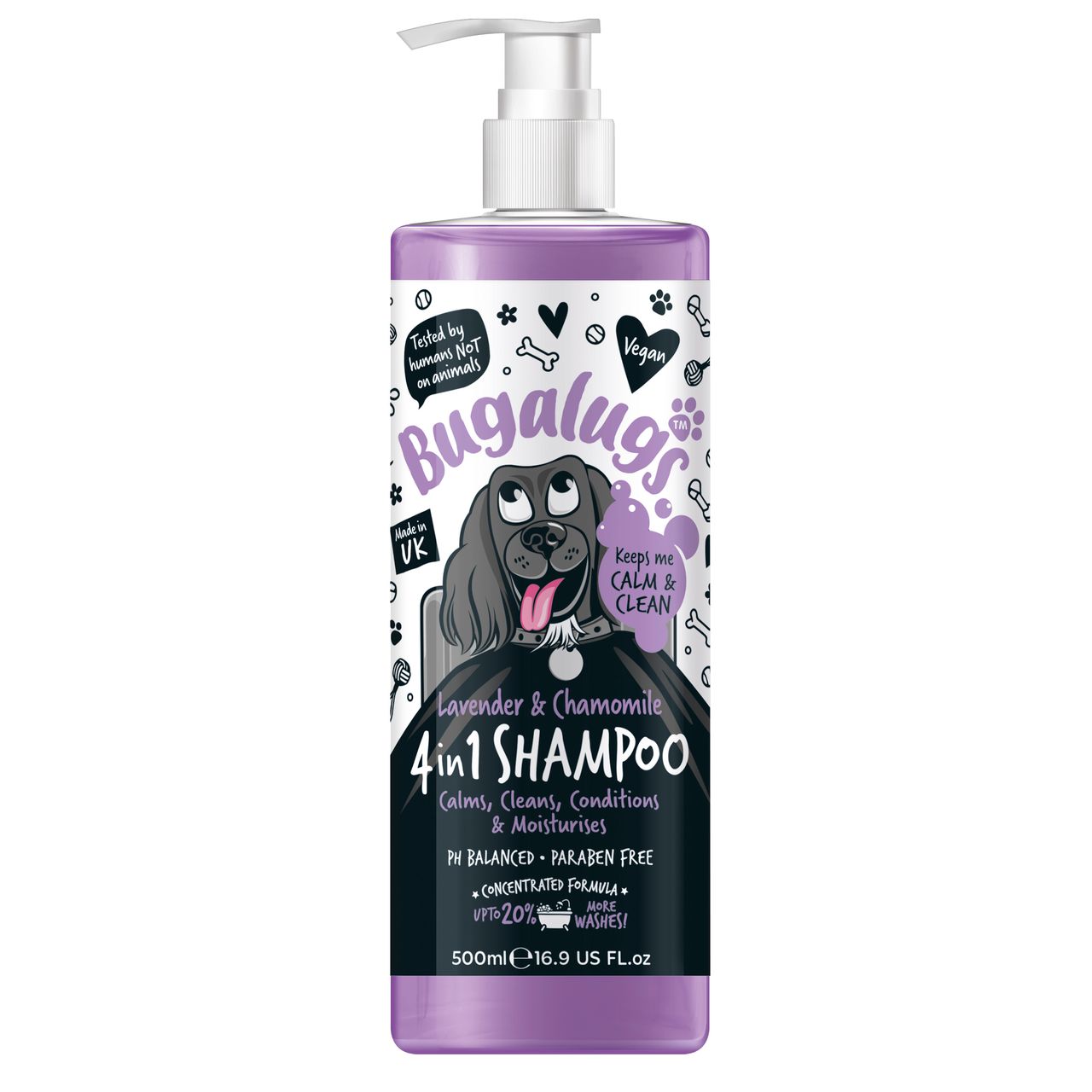 Bugalugs 4 in 1 Lavender & Chamomile Dog Shampoo