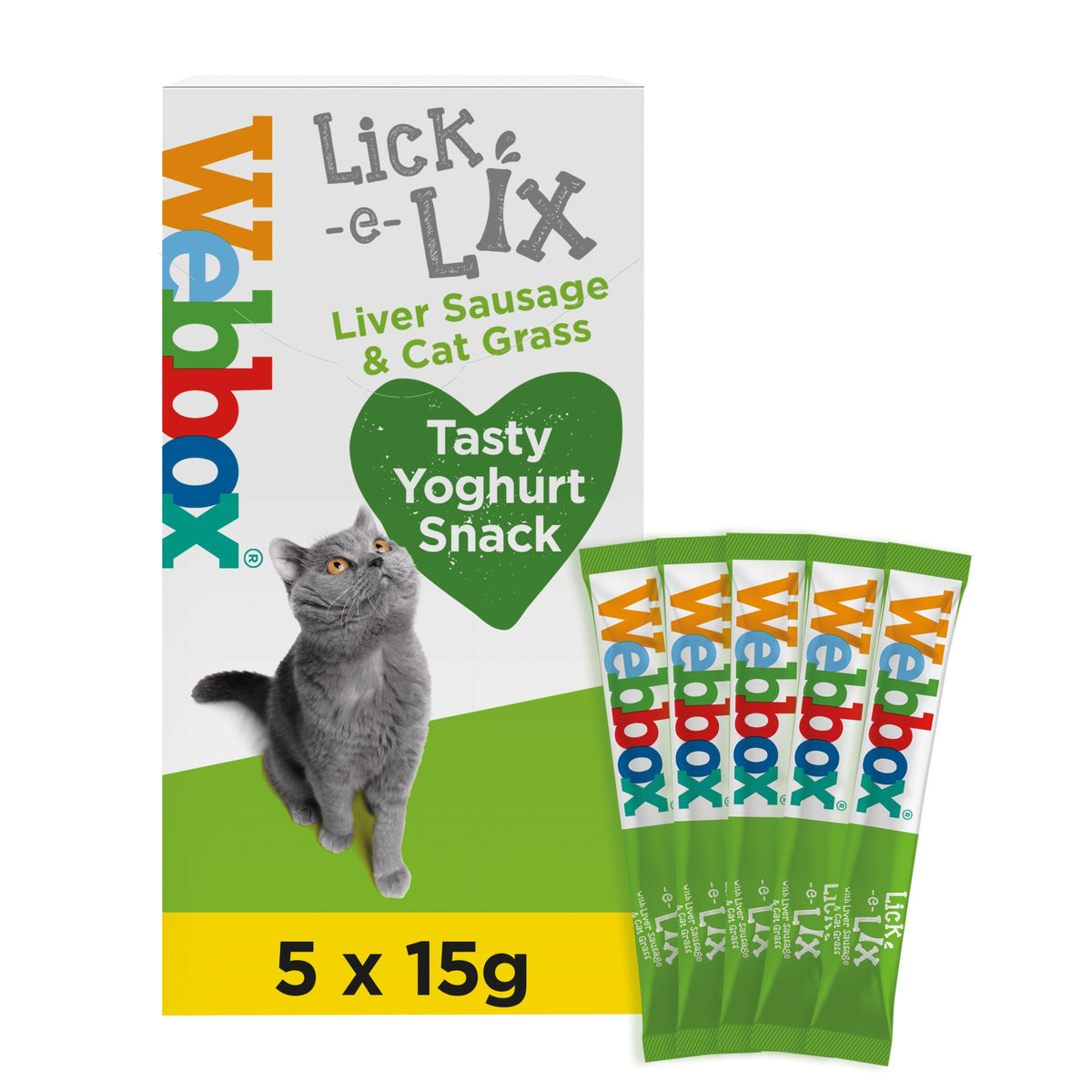 Webbox Cat Lick-e-Lix Cream LiverGrass (1 pack/ 17 packs)