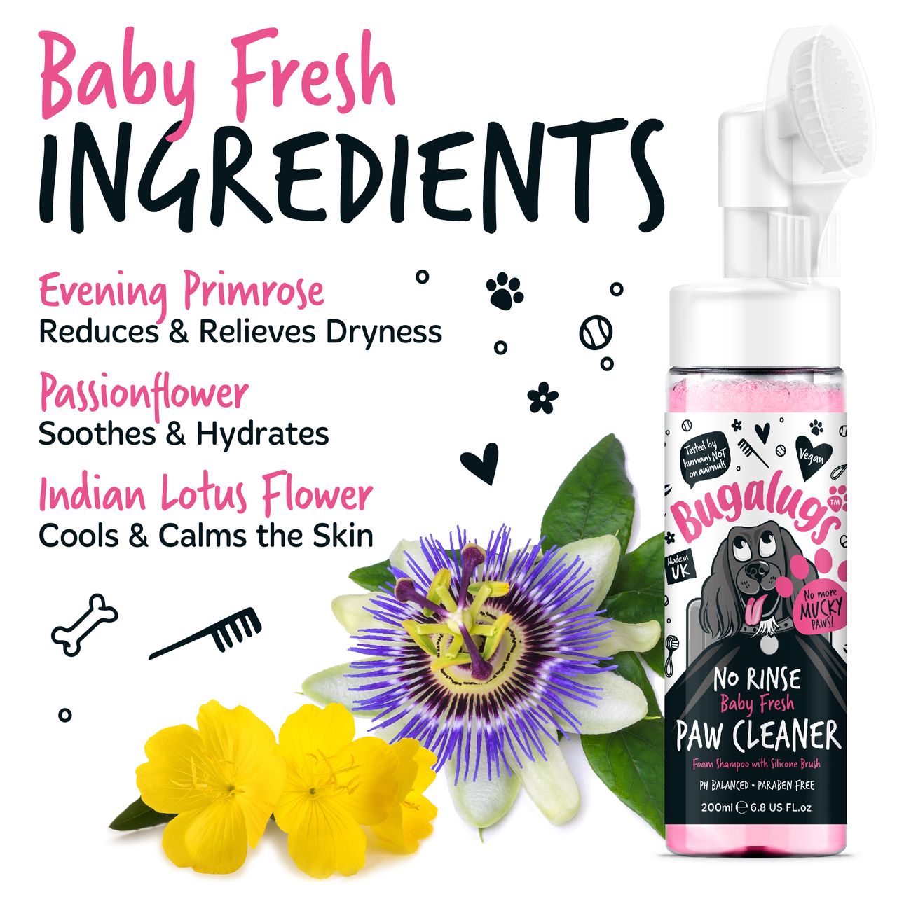 Bugalugs No Rinse Paw Cleaner Baby Fresh