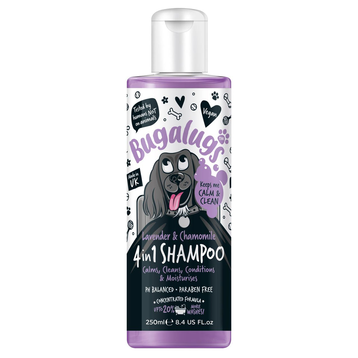Bugalugs 4-in-1 Lavender & Chamomile Dog Shampoo