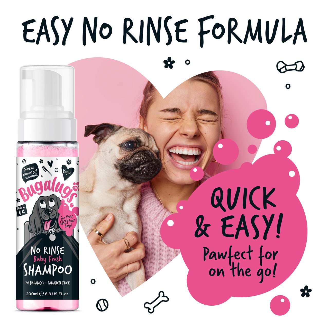 Bugalugs No Rinse Baby Fresh Dog Shampoo