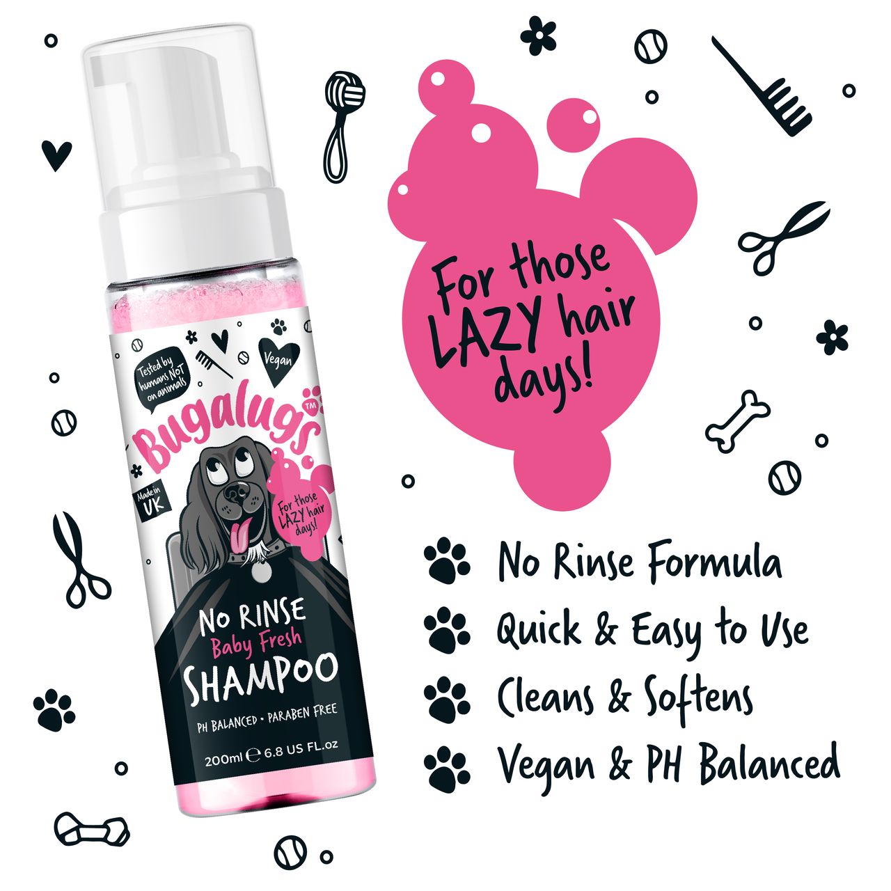 Bugalugs No Rinse Baby Fresh Dog Shampoo