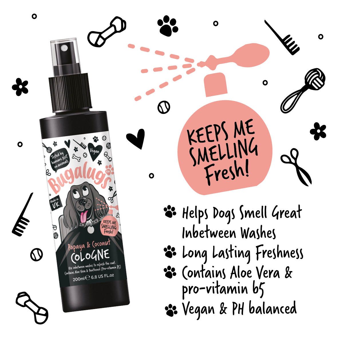 Bugalugs Papaya & Coconut Dog Cologne
