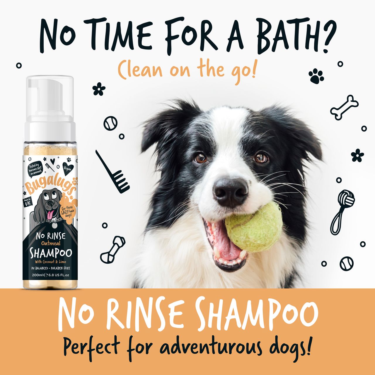 Bugalugs No Rinse Oatmeal Dog Shampoo