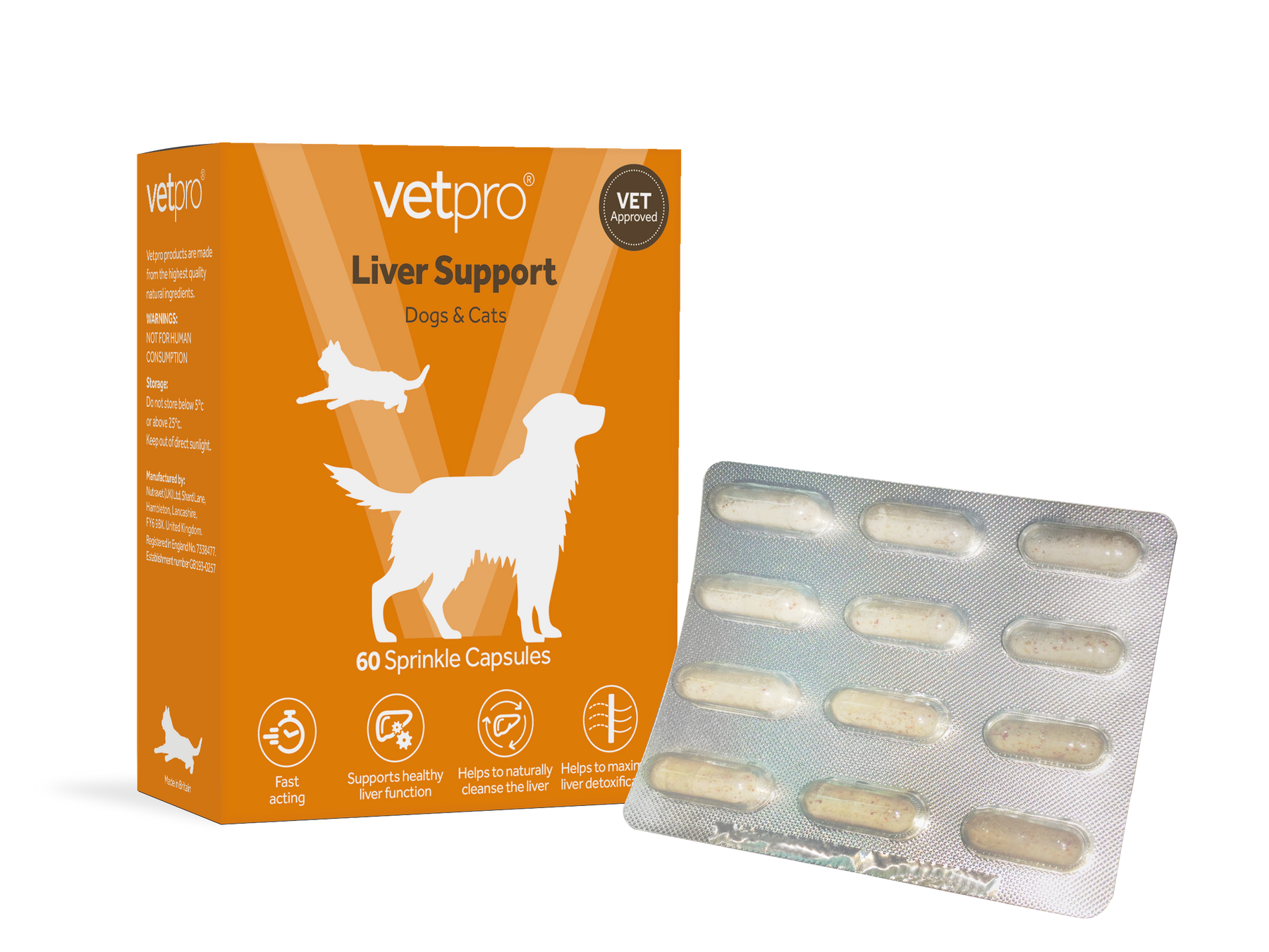 Vetpro Liver Support - 60 capsules