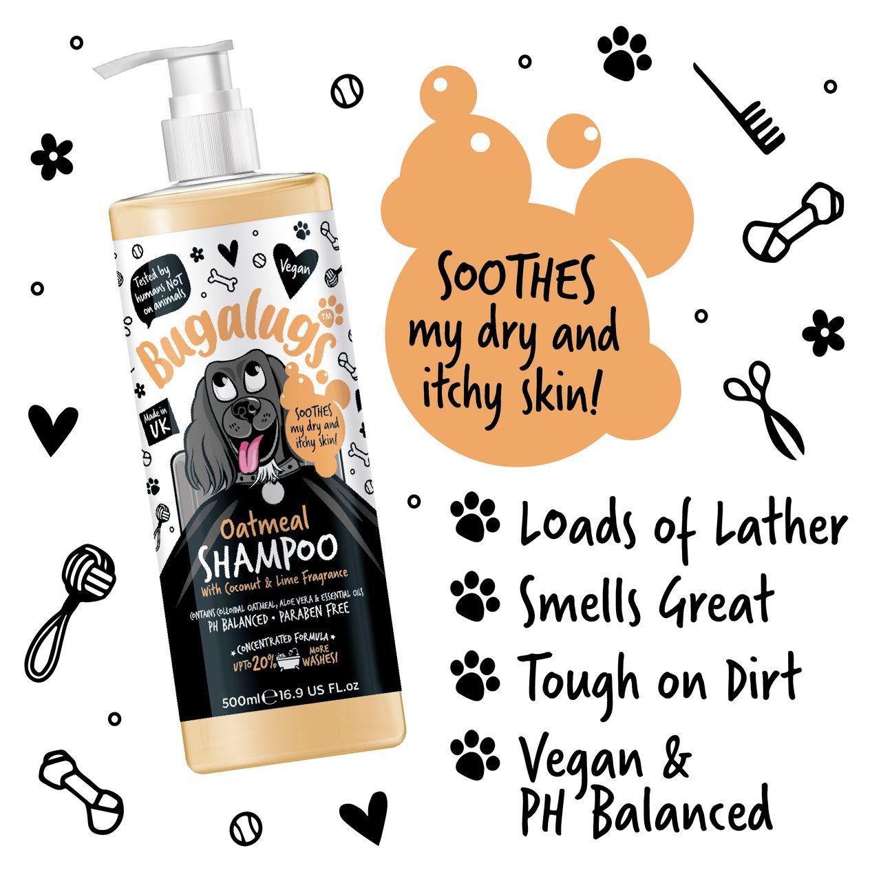 Bugalugs Oatmeal Dog Shampoo