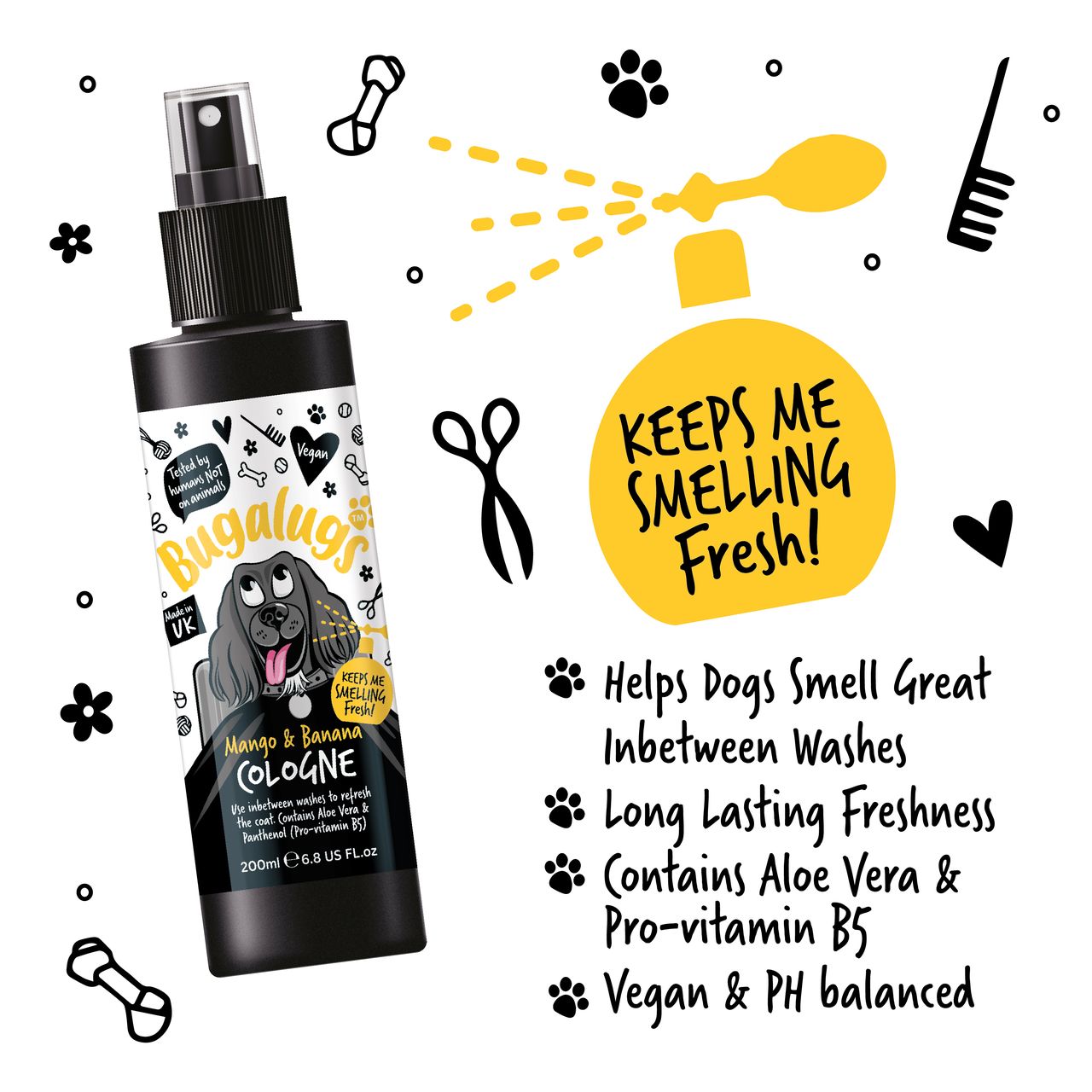 Bugalugs Mango & Banana Dog Cologne