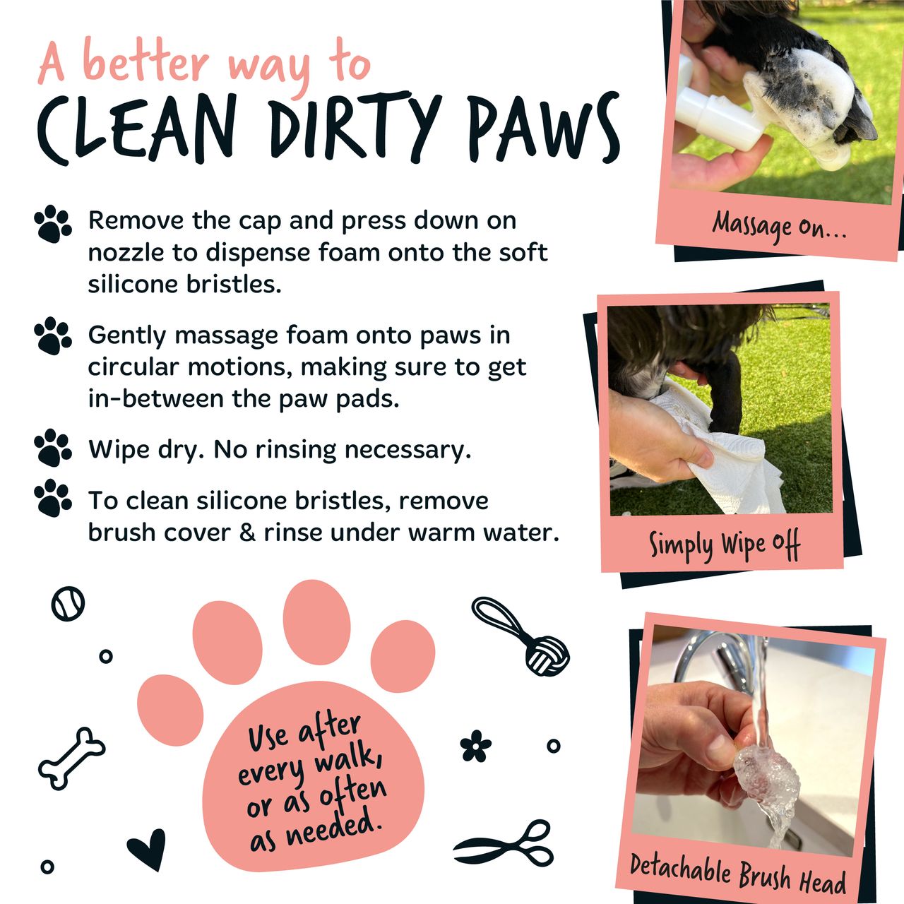 Bugalugs No Rinse Paw Cleaner Papaya & Coconut