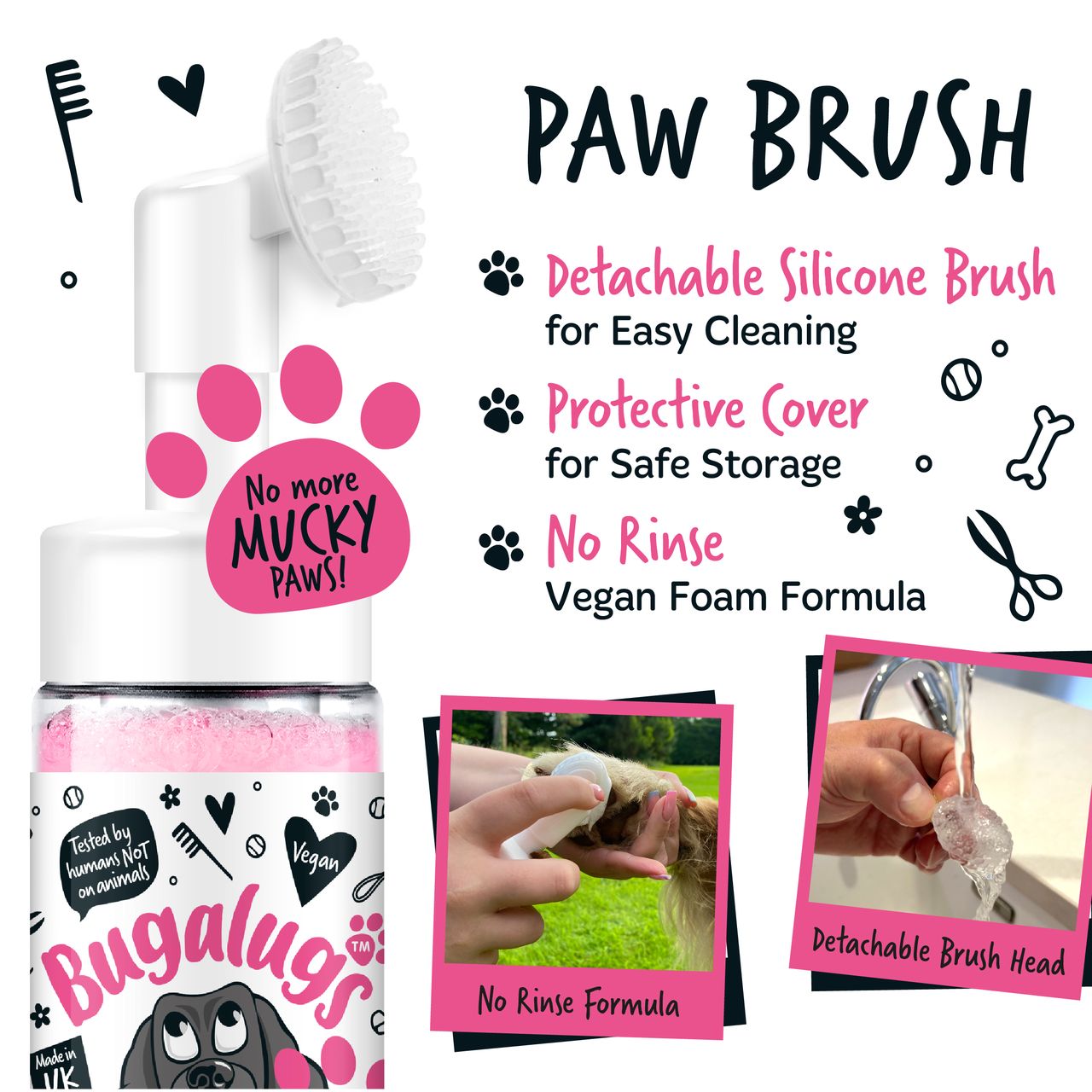 Bugalugs No Rinse Paw Cleaner Baby Fresh