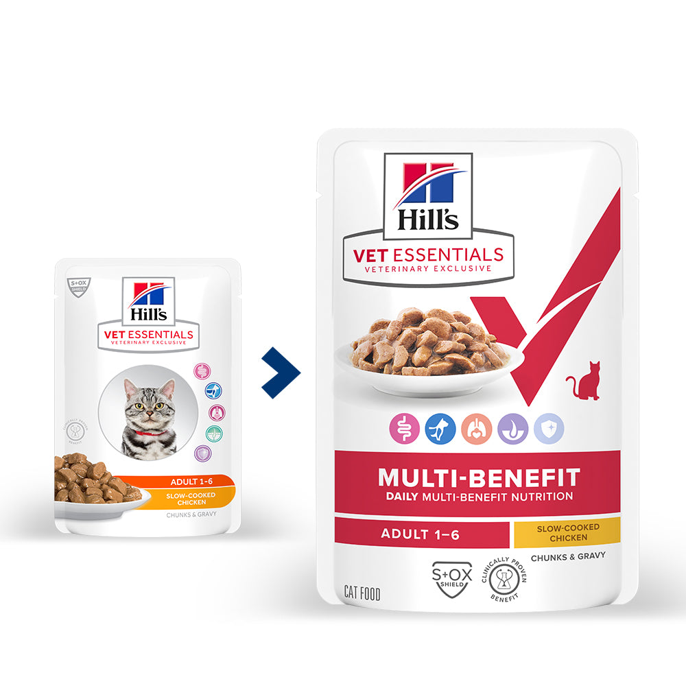 Hill's™ VET ESSENTIALS™ MULTI-BENEFIT Mature Adult Wet Cat Food Slow-cooked Chicken