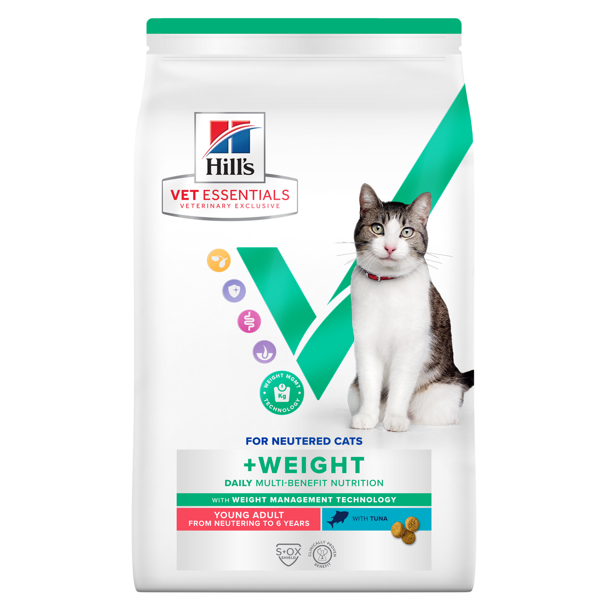 Hill's™ VET ESSENTIALS™ MULTI-BENEFIT + WEIGHT Young Adult Dry Cat Food with Tuna