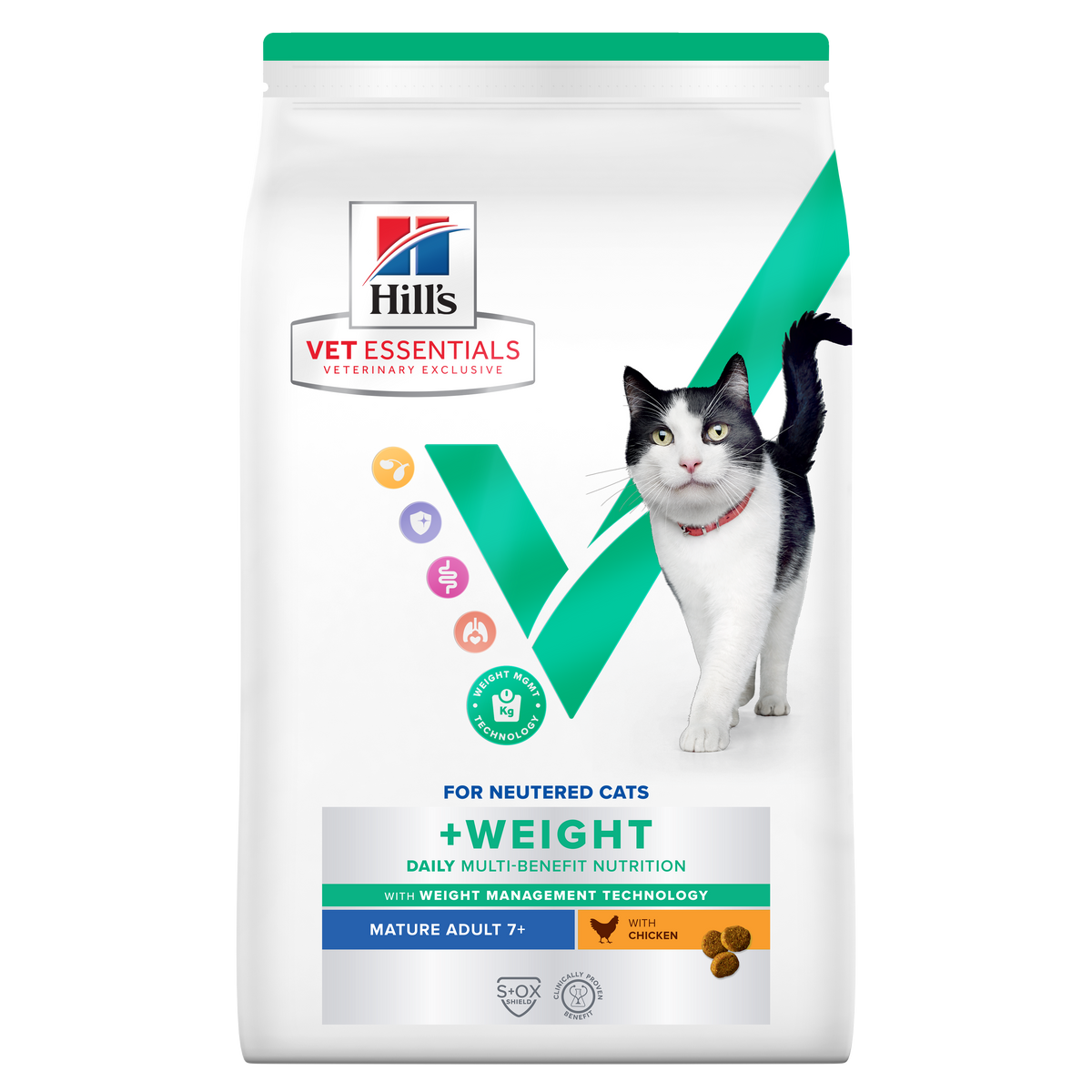 Hill's™ VET ESSENTIALS™ MULTI-BENEFIT + WEIGHT Mature Adult 7+ Dry Cat Food with Chicken
