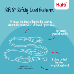 Halti BRIG Safety Lead Neon Coral Large