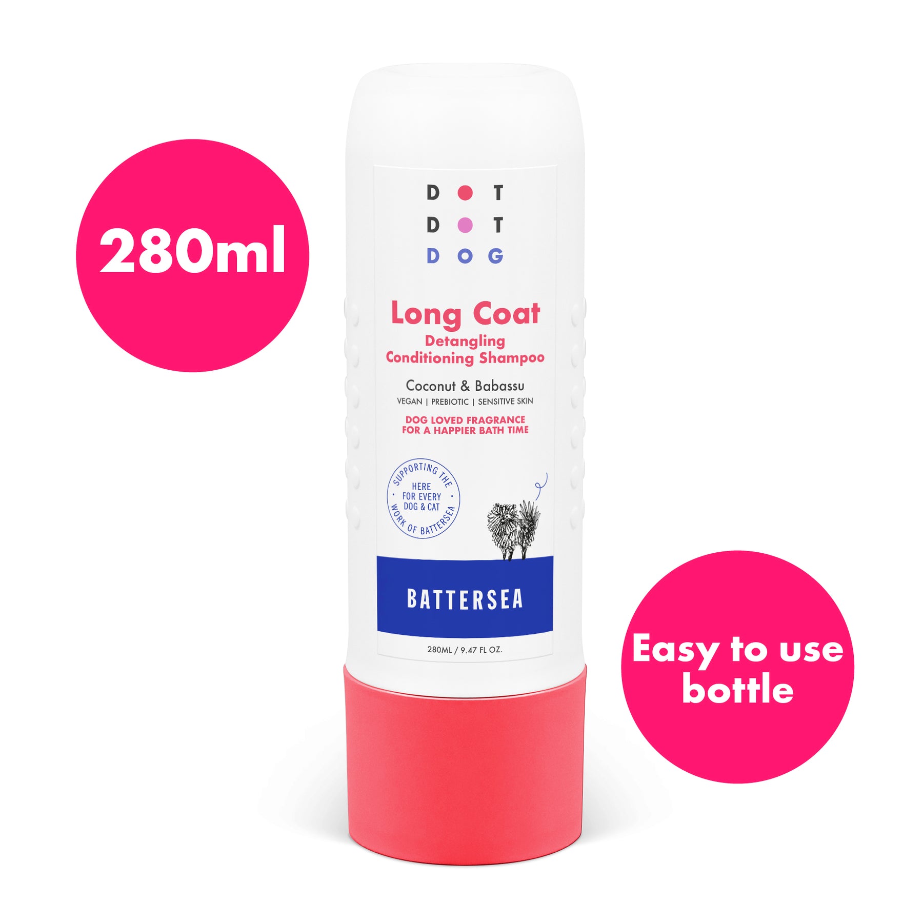 Battersea Detangling for Long Coat Dog Shampoo