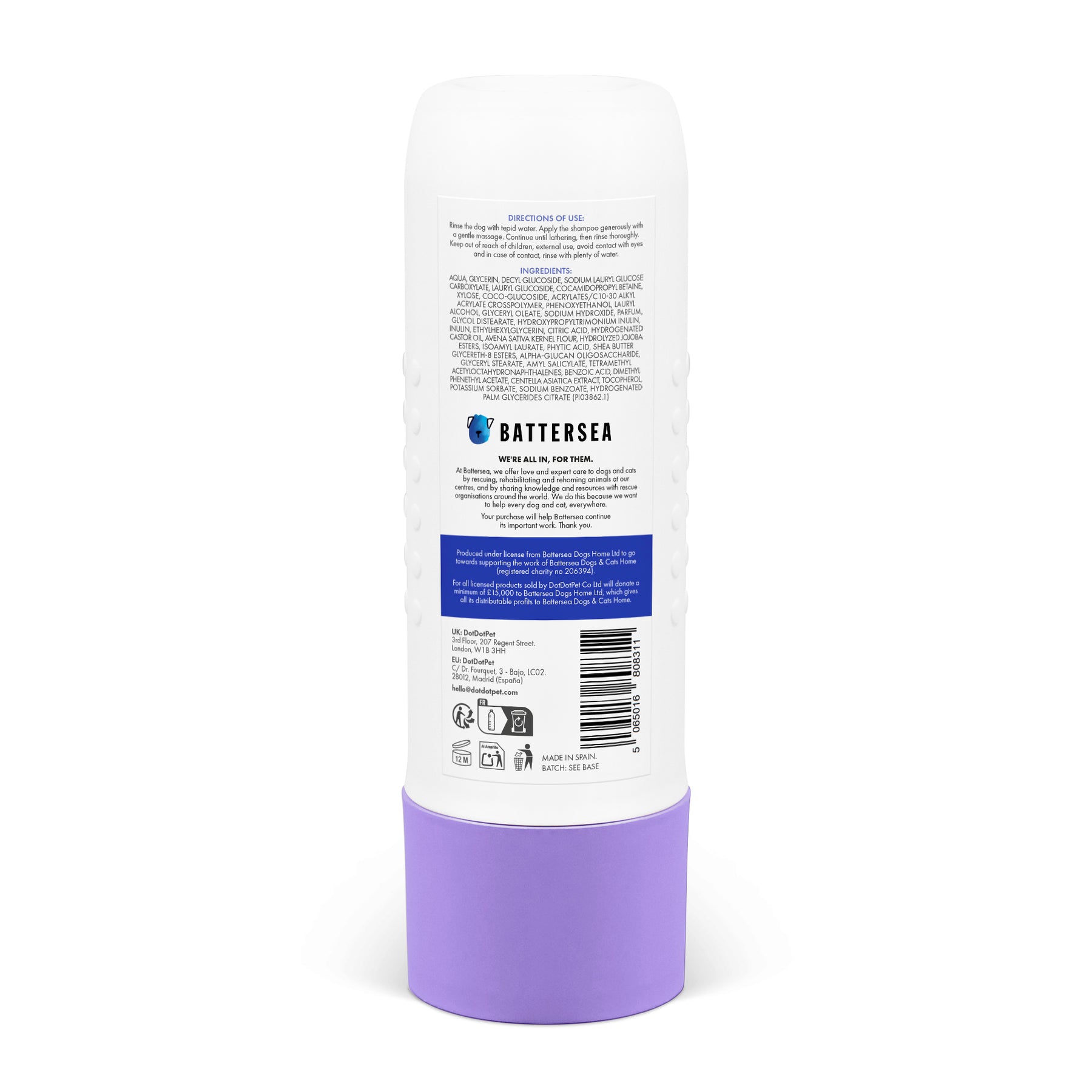 Battersea Soothing for Short Coat Dog Shampoo