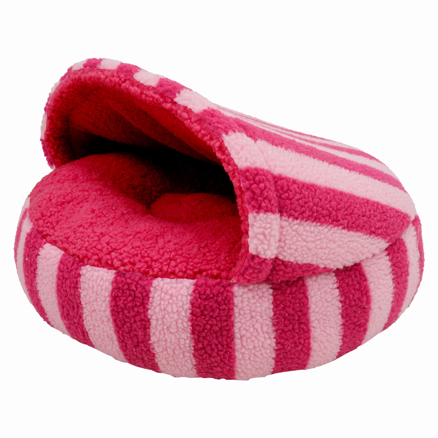 Rosewood 40 Winks Pink Striped Cosy Cat Cave