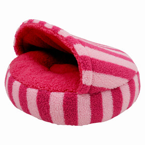 Rosewood 40 Winks Pink Striped Cosy Cat Cave