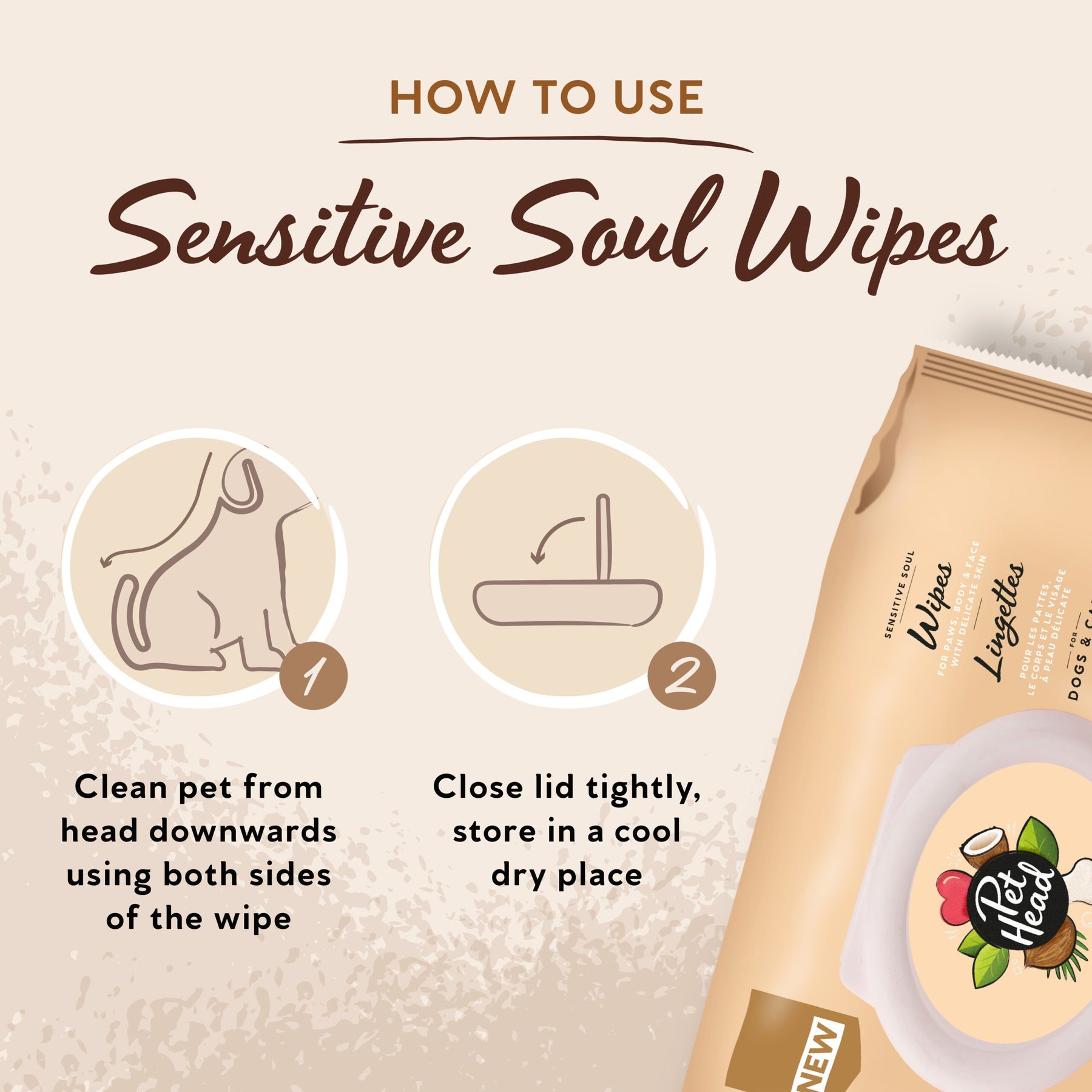 Pet Head Sensitive Soul Wipes
