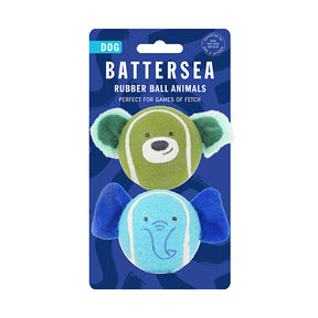 Battersea Rubber Ball Animals Dog Toy 2pc