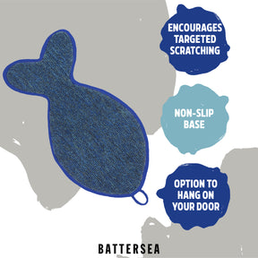 Battersea Fish Shaped Cat Scratcher Mat