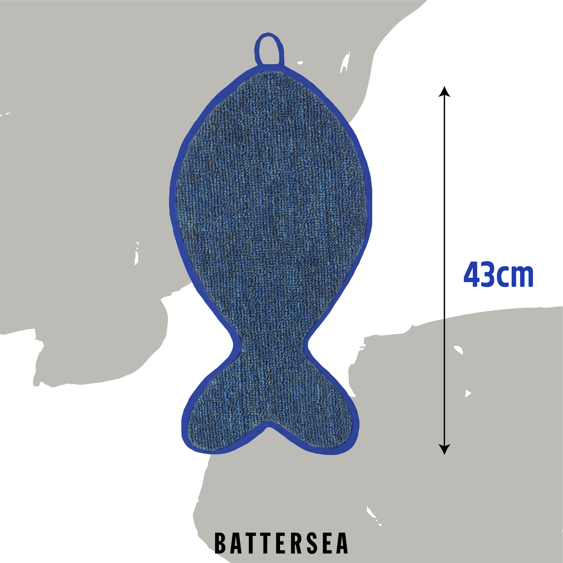 Battersea Fish Shaped Cat Scratcher Mat
