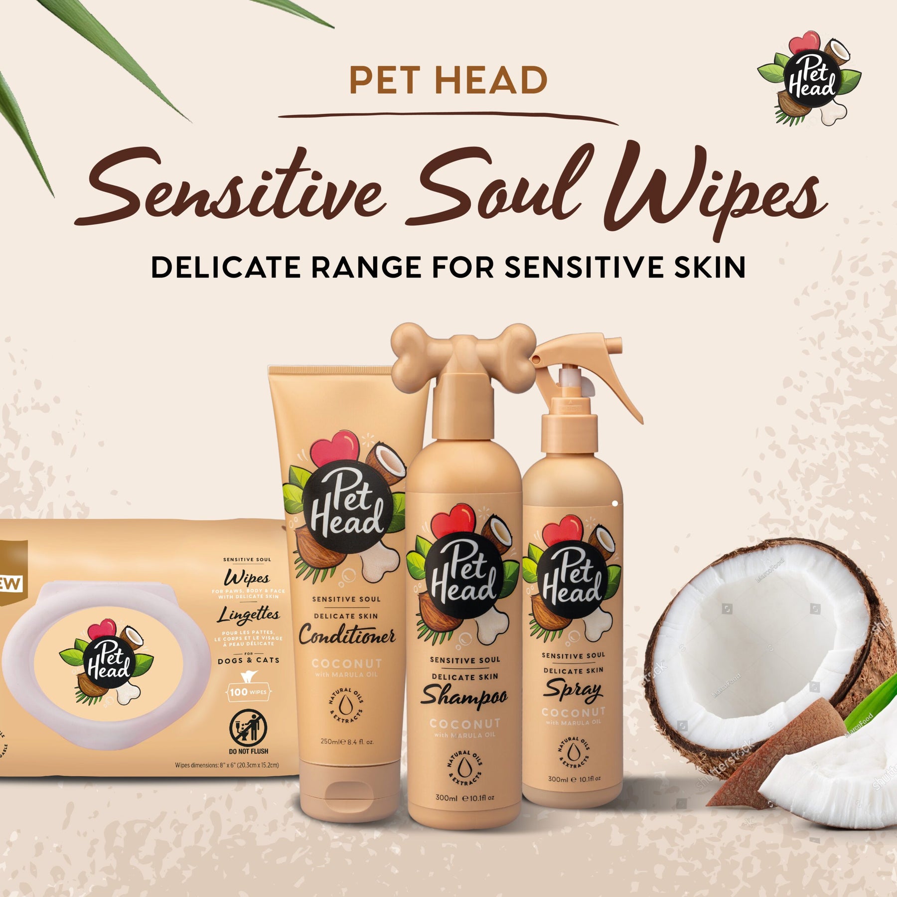 Pet Head Sensitive Soul Wipes