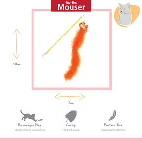 Tabby Patch Extra Long Goldfish Cat Teaser