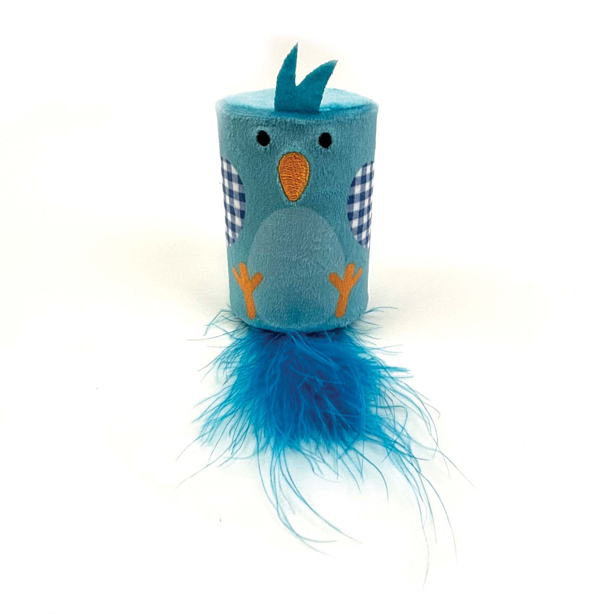 Tabby Patch Bluebird Rattle Roll Cat Toy