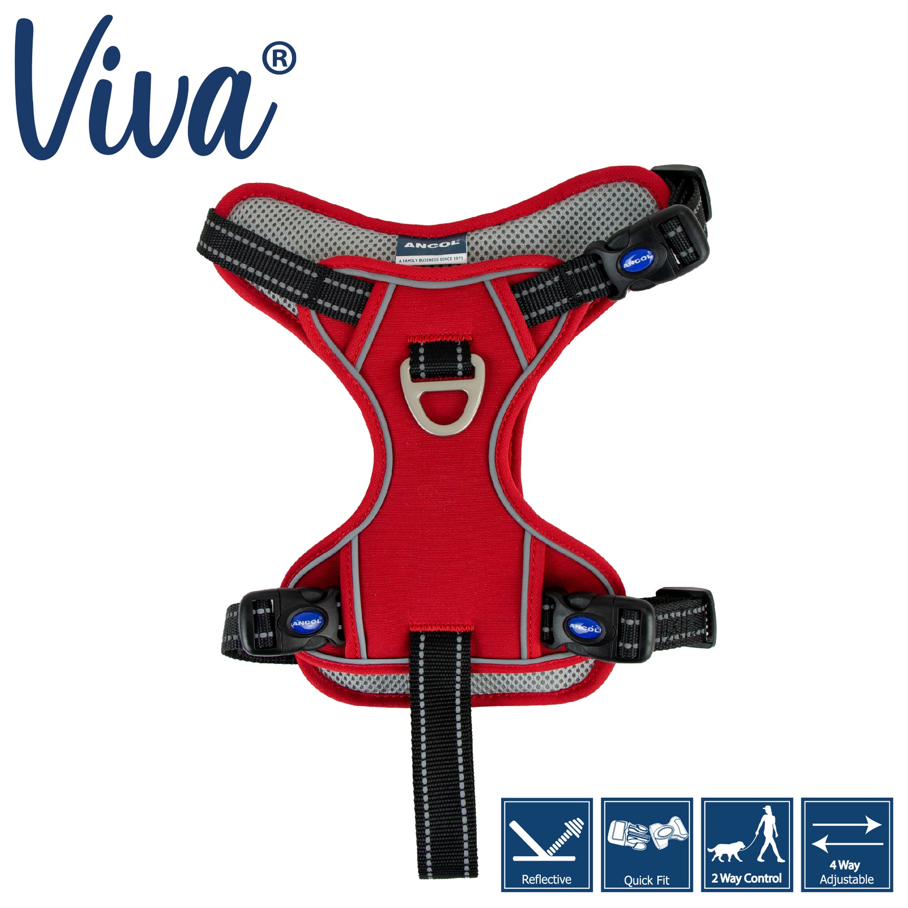 Viva Exercise & Travel Harness Red (4 sizes)