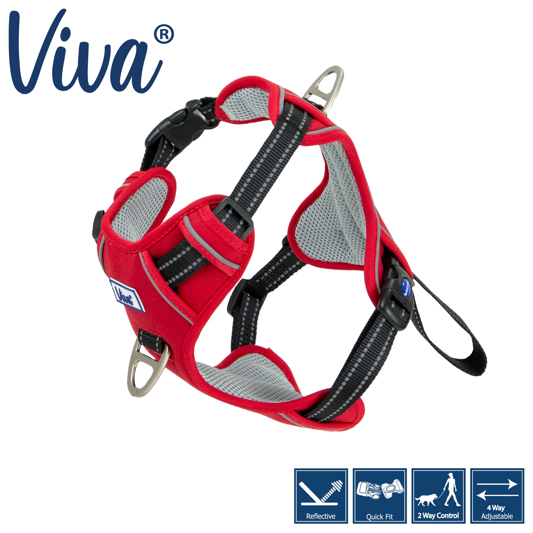 Viva Exercise & Travel Harness Red (4 sizes)