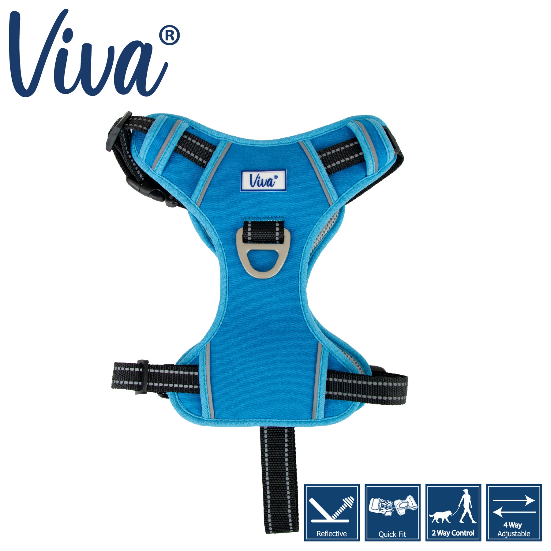 Viva Exercise & Travel Harness Blue (4 sizes)