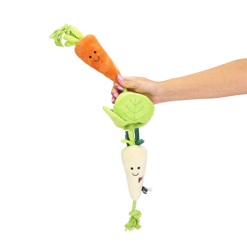 Petface Foodie Faces Christmas Veggie Tugger & Rope Dog Toy