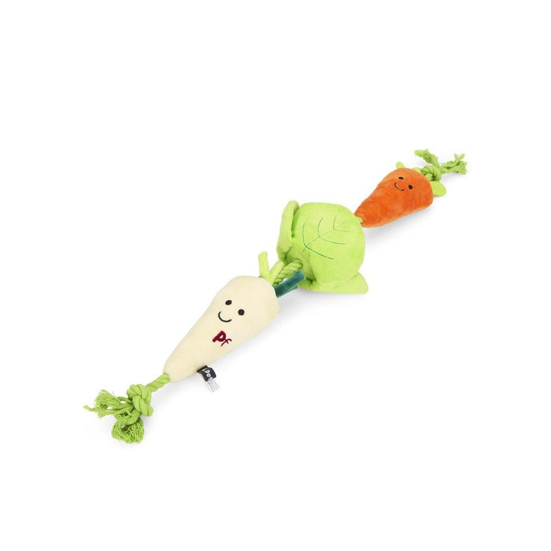 Petface Foodie Faces Christmas Veggie Tugger & Rope Dog Toy
