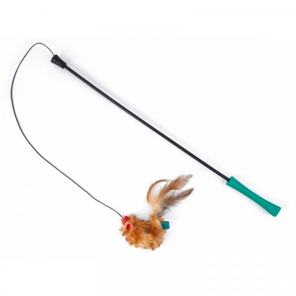 Zoon Nip-it Cat Tickle Stick Hen Cat Toy