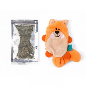Zoon Nip-it Refillable Catnip Fox Cat Toy