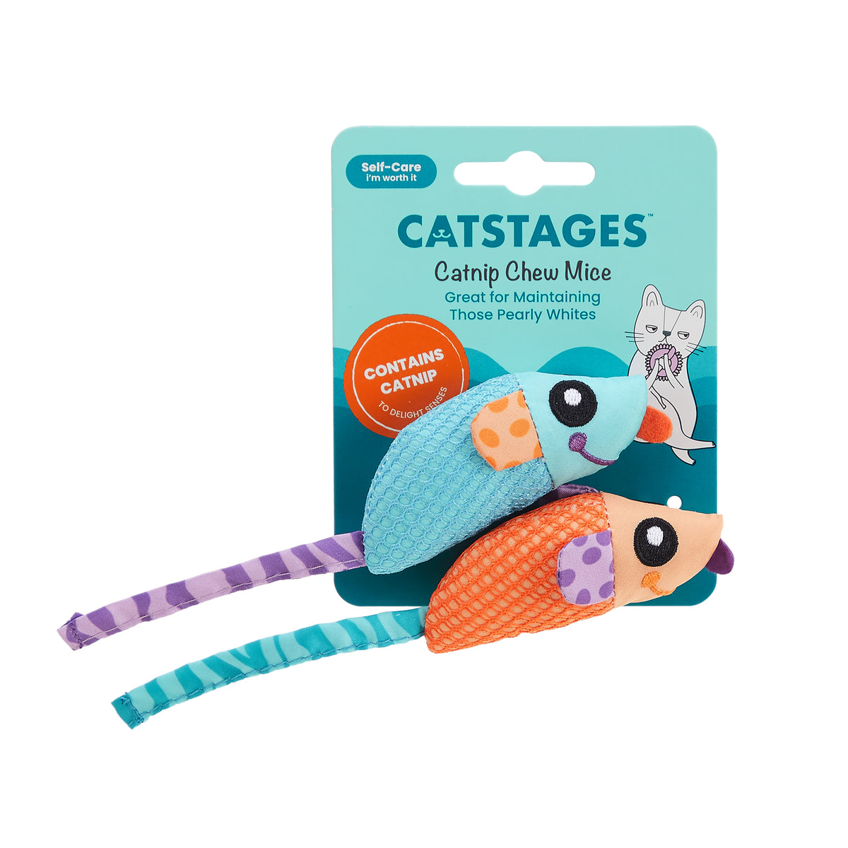 Nina Ottosson Catstages Catnip Chew Mice Cat Toy