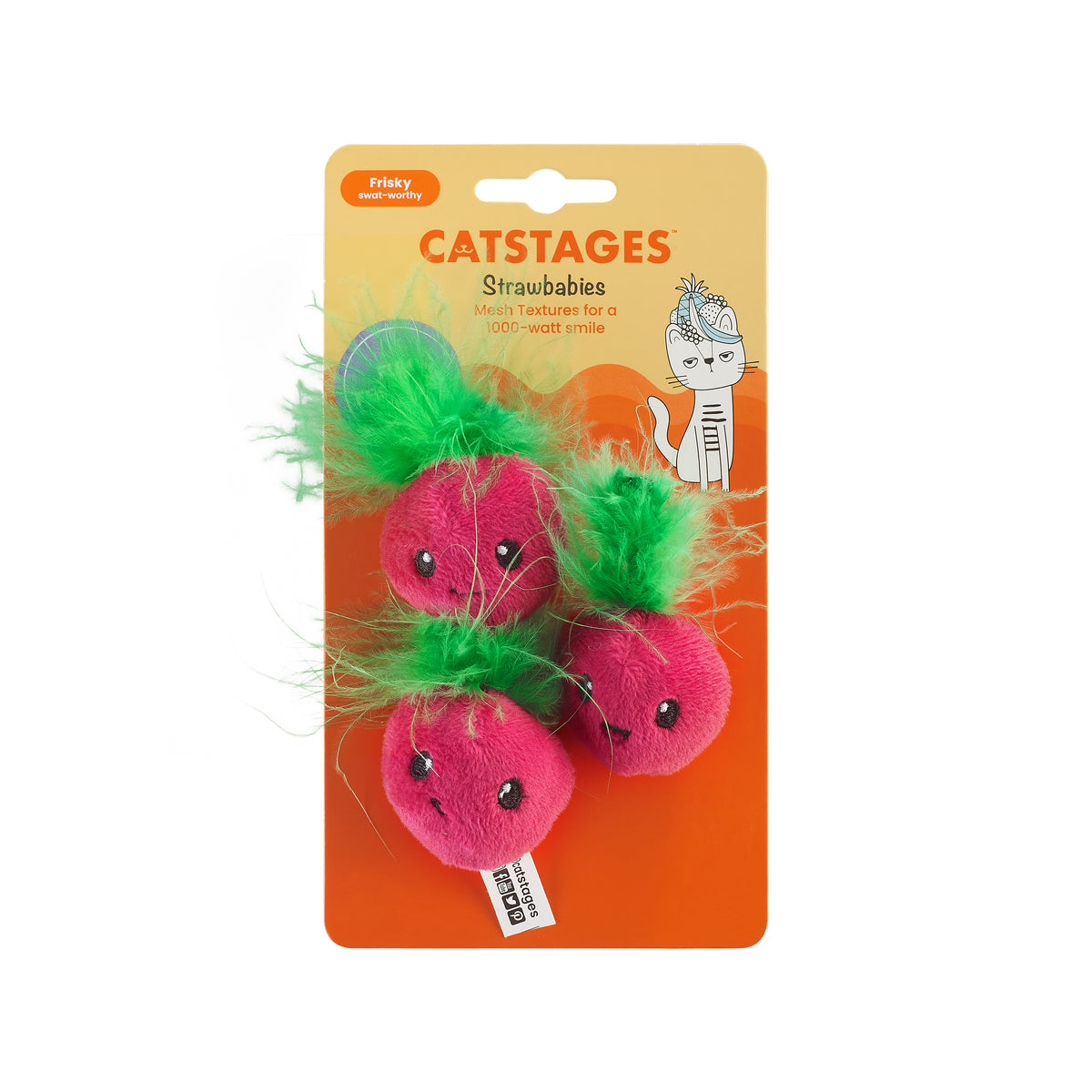 Nina Ottosson Catstages Strawbabies 3 pack Pink Cat Toy
