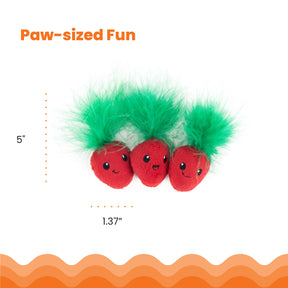 Nina Ottosson Catstages Strawbabies 3 pack Pink Cat Toy