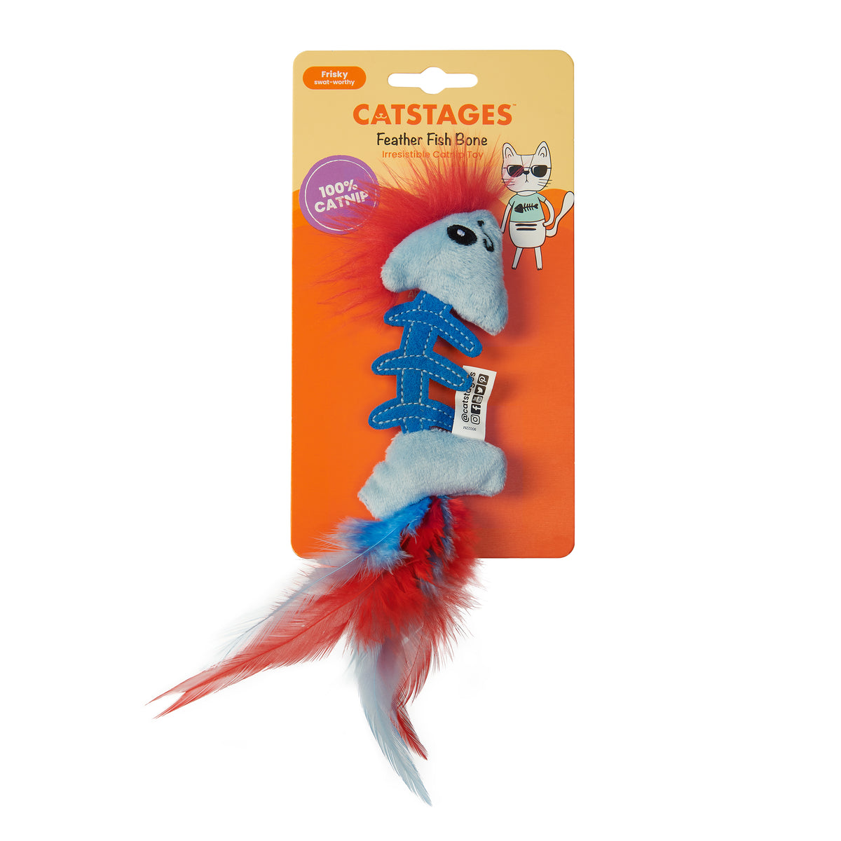 Nina Ottosson Catstages Feather Fish Bone Cat Toy