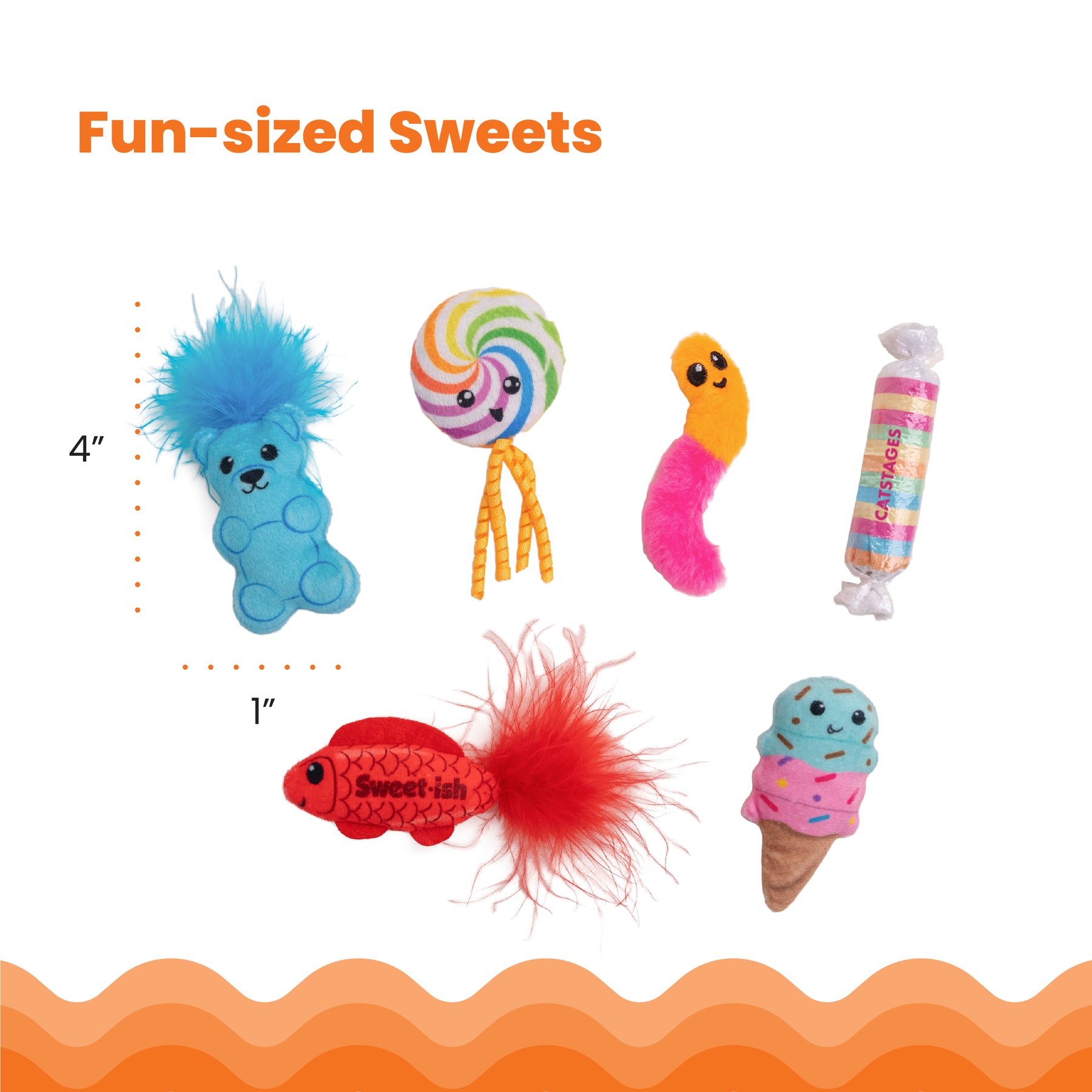 Nina Ottosson Catstages Kitty Sweet Treats 6 pack Cat Toys