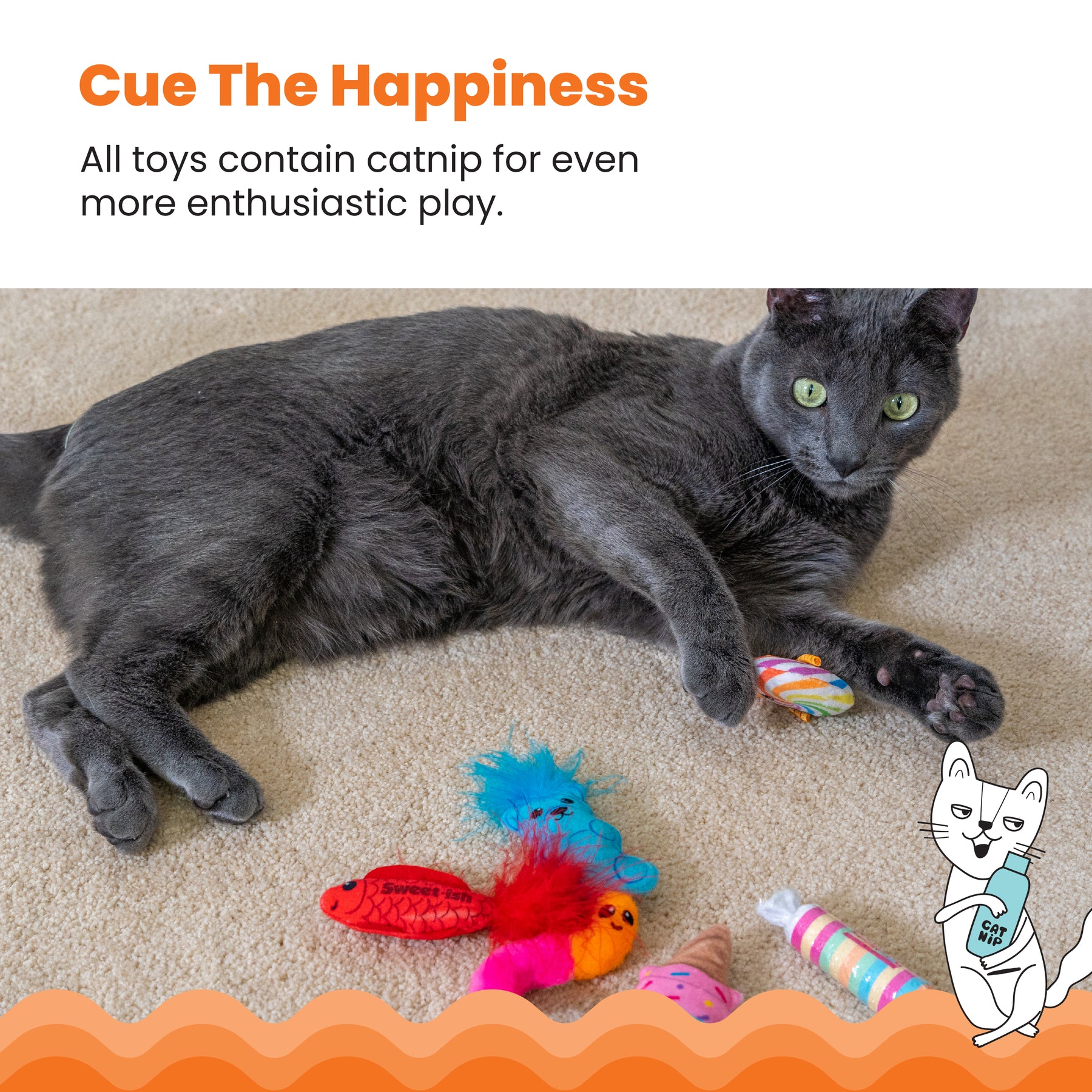 Nina Ottosson Catstages Kitty Sweet Treats 6 pack Cat Toys