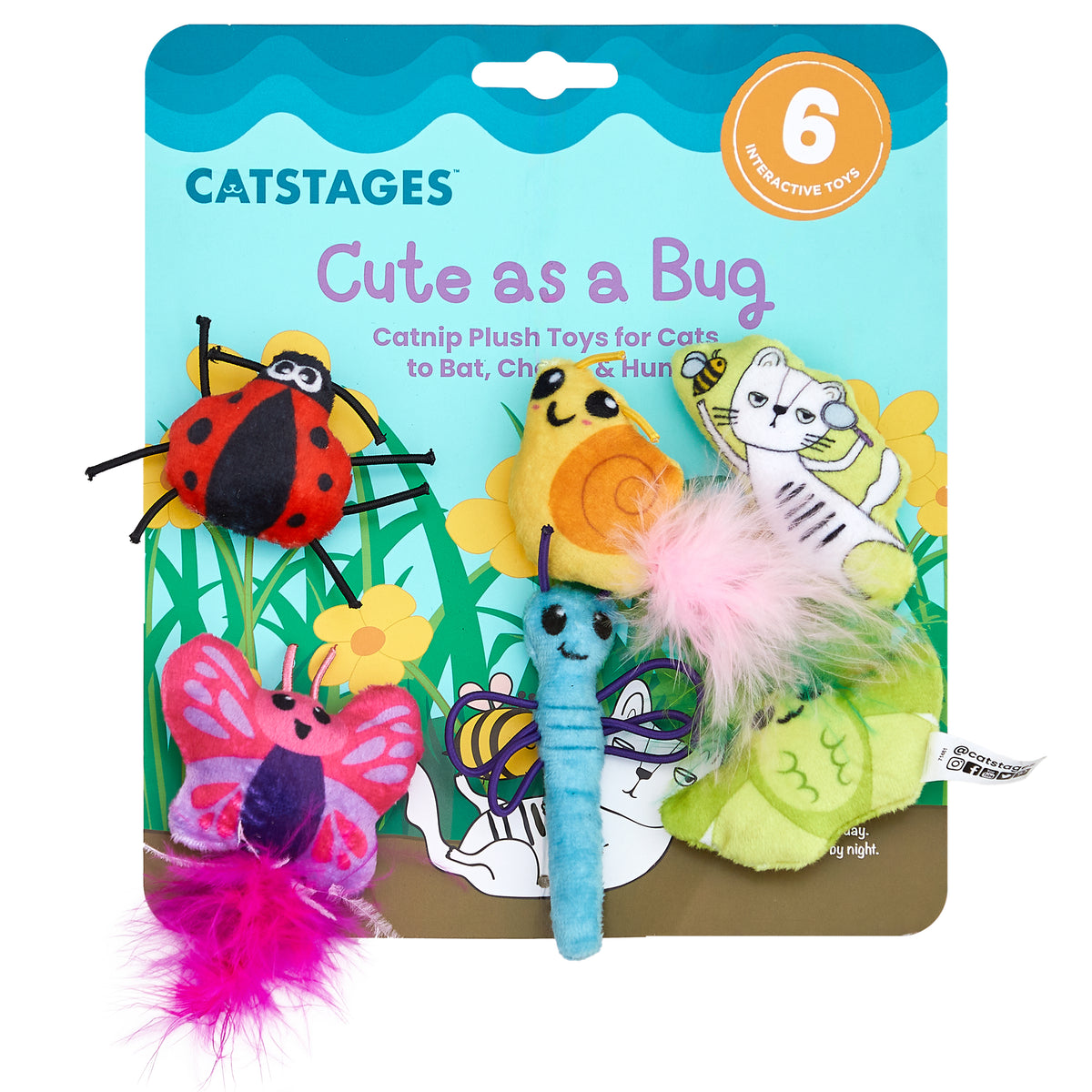 Nina Ottosson Catstages Cute as a Bug 6 pack Cat Toys