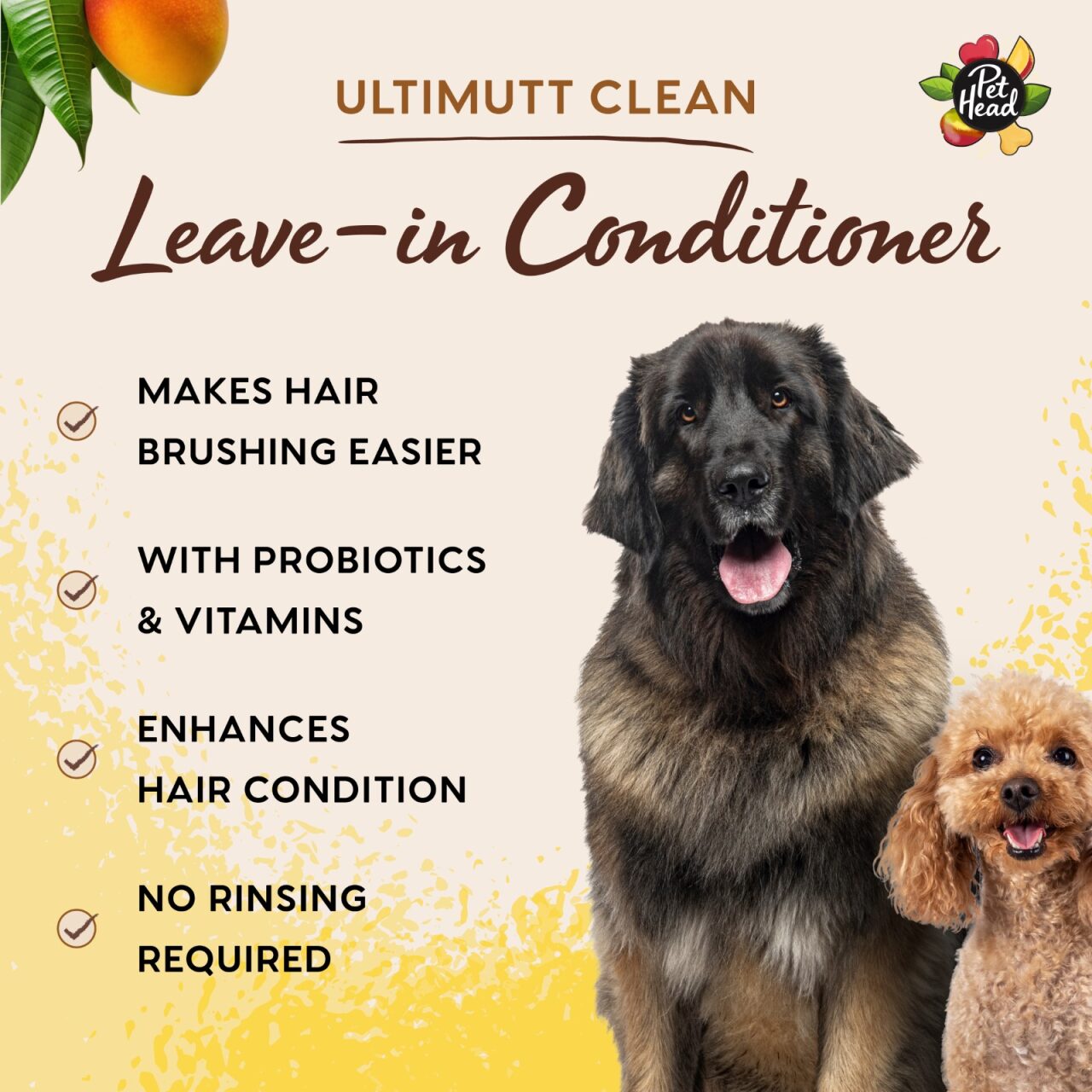 Pet Head Ultimutt Clean 3-in-1 Leave-in Conditioner