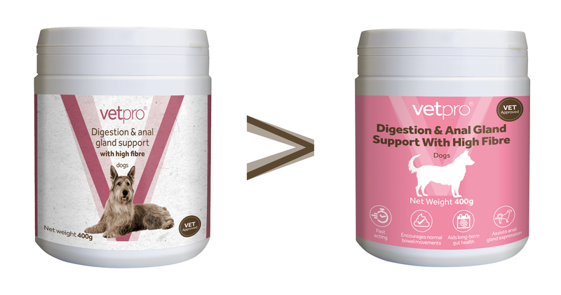 Vetpro Digestion & Anal Gland Support with high fibre