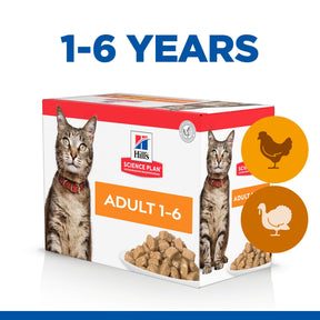 Hill's Science Plan Adult Wet Cat Food Multipack Chicken & Turkey Flavour