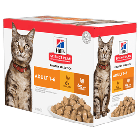 Hill's Science Plan Adult Wet Cat Food Multipack Chicken & Turkey Flavour